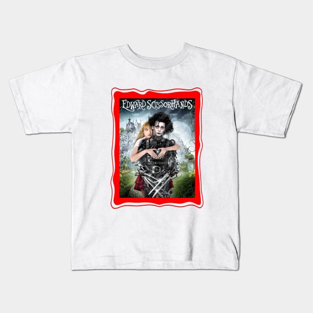 Edward Scissorhands Kids T-Shirt by ZAnquen